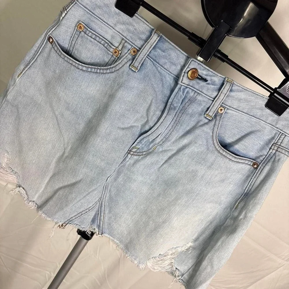American Eagle light blue denim mini skirt